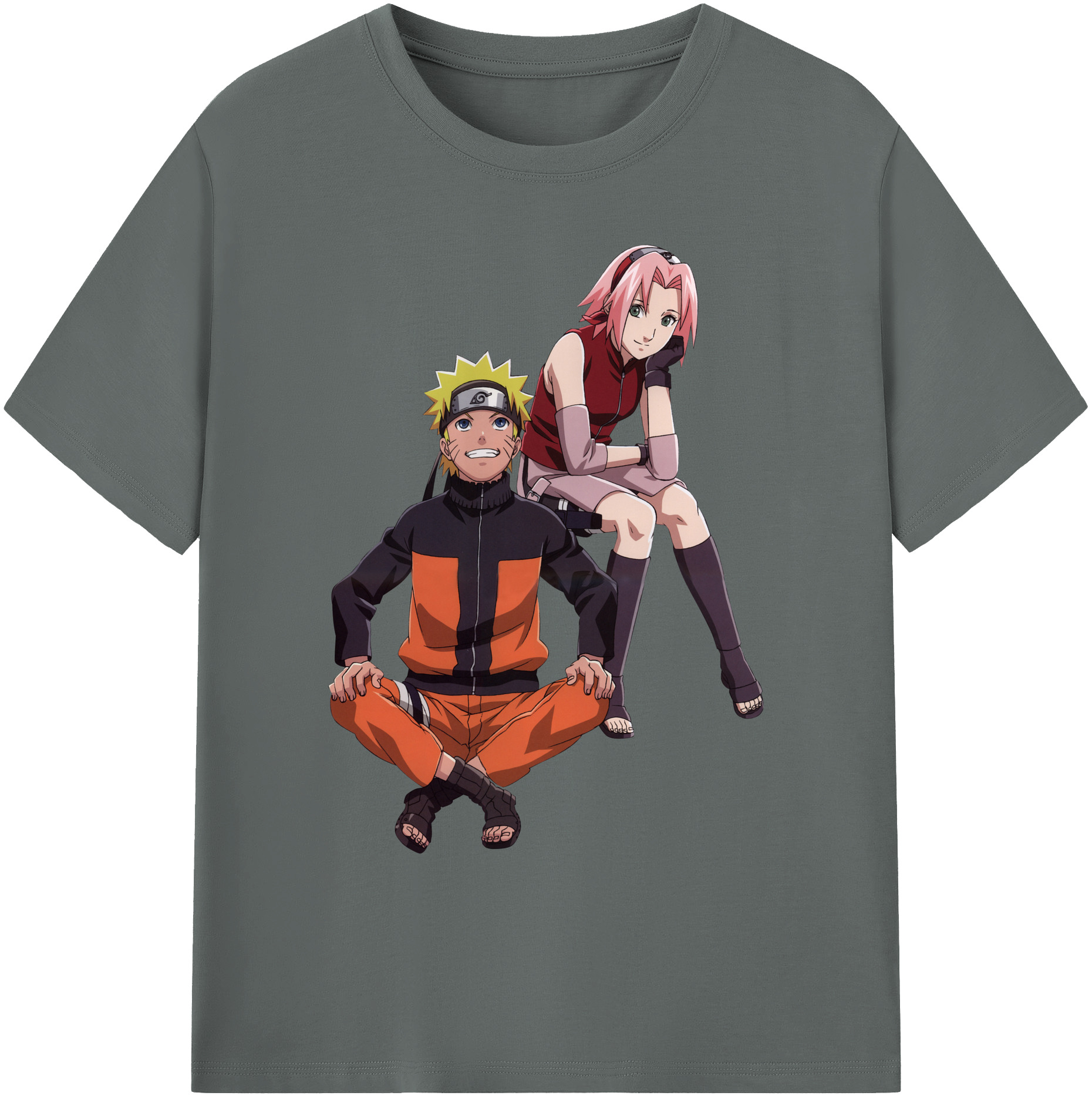 （画像用） NARUTO -ナルト- うずまき ナルト Uzumaki Naruto 綿100％ メンズ半袖Tシャツ｜肌触りやわらか＆通気性